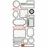 BasicGrey - Basic White Collection - Cardstock Stickers - Labels