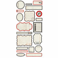 BasicGrey - Basic Manila Collection - Cardstock Stickers - Labels