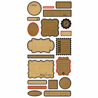 BasicGrey - Basic Kraft Collection - Cardstock Stickers - Labels