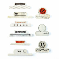 BasicGrey - Basics Manila Collection - Office Tabs - Self Adhesive Paper Labels, CLEARANCE