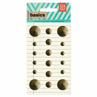 BasicGrey - Basics Collection - Metal Studs - Brass Circles