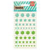 BasicGrey - Basics Collection - Candy Buttons - Aqua and Green