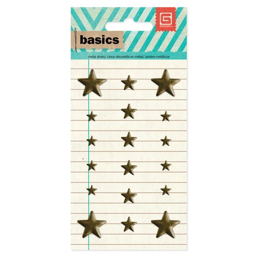 BasicGrey - Basics Collection - Metal Studs - Brass Stars