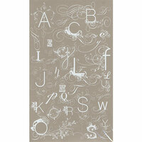 BasicGrey Element Rub Ons - Fancy Alphabet - White, CLEARANCE