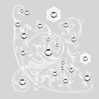 BasicGrey - Bling It On Collection - Rub Ons and Rhinestones - Guardian - White, CLEARANCE