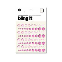 BasicGrey - Bling It Collection - Rhinestones - Individual Dots - Blush and Rouge