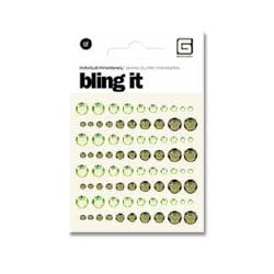 BasicGrey - Bling It Collection - Rhinestones - Individual Dots - Grass and Ivy