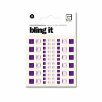 BasicGrey - Bling It Collection - Rhinestones - Individual Squares - Lilac and Violet, CLEARANCE