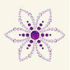BasicGrey - Bling It Collection - Rhinestones - Designer Lotus - Lilac, CLEARANCE