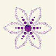 BasicGrey - Bling It Collection - Rhinestones - Designer Lotus - Lilac, CLEARANCE