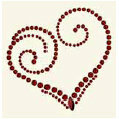 BasicGrey - Bling It Collection - Rhinestones - Designer Heart - Ruby