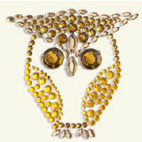 BasicGrey - Bling It Collection - Rhinestones - Designer Owl - Curry and Nutmeg