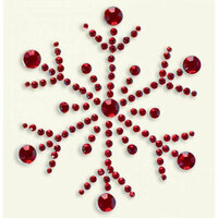 BasicGrey - Bling It Collection - Rhinestones - Designer Snowflake - Ruby, CLEARANCE