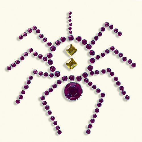 BasicGrey - Bling It Collection - Rhinestones - Designer Spider - Violet