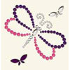 BasicGrey - Bling It Collection - Rhinestones - Designer Dragonfly - Violet, CLEARANCE