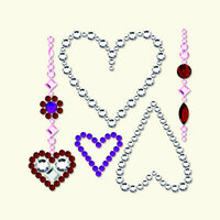 BasicGrey - Bling It Collection - Rhinestones - Heart Pendant - Diamond, CLEARANCE