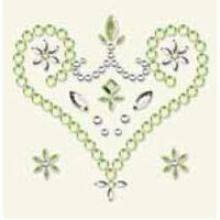 BasicGrey - Bling It Collection - Rhinestones - Designer Royal Heart - Grass
