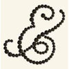 BasicGrey - Bling It Collection - Rhinestones - Designer Ampersand - Black, CLEARANCE