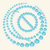 BasicGrey - Bling It Collection - Rhinestones - Circle It - Sky, CLEARANCE