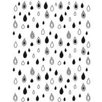Hero Arts - BasicGrey - Fresh Cut Collection - Repositionable Rubber Stamps - Raindrops
