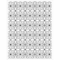 Hero Arts - BasicGrey - Tea Garden Collection - Repositionable Rubber Stamps - Garden Tile Pattern