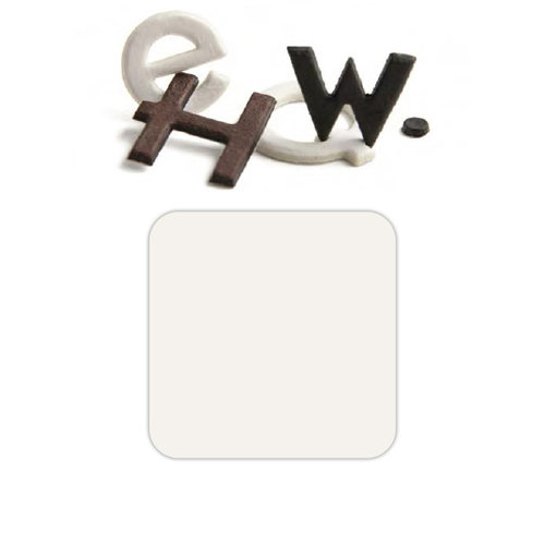 Basic Grey - Chocolate Chip - Self Adhesive Chipboard Alphabets - Piper - White Chocolate