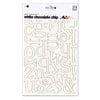 BasicGrey - Chocolate Chip - Self Adhesive Chipboard Alphabets - Delilah - White, CLEARANCE