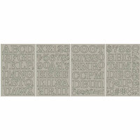 BasicGrey - Mini Monograms Chipboard  - Recess - Middleset , CLEARANCE