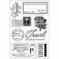 Hero Arts - BasicGrey - South Pacific Collection - Clear Acrylic Stamps - Bon Voyage