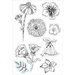 Hero Arts - BasicGrey - Tea Garden Collection - Clear Acrylic Stamps - Tea Flowers