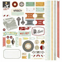 BasicGrey - Clippings Collection - 12 x 12 Element Stickers - Shapes