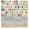 BasicGrey - Clippings Collection - 12 x 12 Alphabet Stickers
