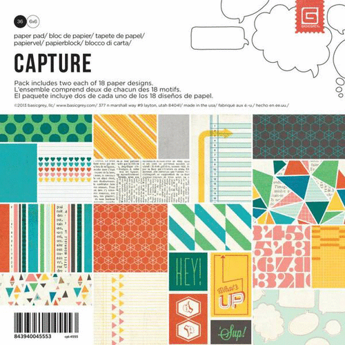BasicGrey - Capture Collection - 6 x 6 Paper Pad