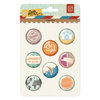 BasicGrey - Carte Postale Collection - Flair - 8 Adhesive Badges