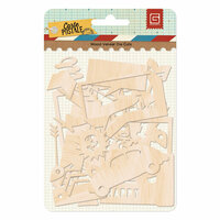 BasicGrey - Carte Postale Collection - Wood Veneer Die Cuts