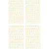 BasicGrey - Curio Collection - Adhesive Chipboard - Alphabet