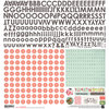 BasicGrey - Dear Heart Collection - 12 x 12 Cardstock Stickers - Alphabet