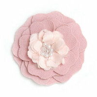 BasicGrey - Notions Collection - Wool Felt Flowers - Flutter Blossom - Bashful