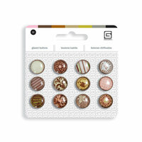 BasicGrey - Notions Collection - Glazed Buttons - Truffle