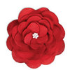 BasicGrey - Notions Collection - Fabric Flowers - Delightful Blossom - Crimson