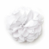 BasicGrey - Notions Collection - Fabric Flowers - Bounce Blossom - Blanc