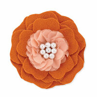 BasicGrey - Notions Collection - Wool Felt Flowers - Flutter Blossom - Marmalade