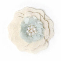 BasicGrey - Notions Collection - Wool Felt Flowers - Flutter Blossom - Linen