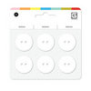 BasicGrey - Notions Collection - Yummy Buttons - Large Resin Buttons - Marshmallow