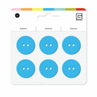 BasicGrey - Notions Collection - Yummy Buttons - Large Resin Buttons - Bluejay