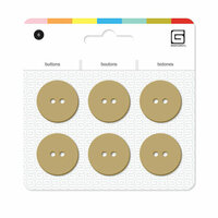 BasicGrey - Notions Collection - Yummy Buttons - Large Resin Buttons - Biscotti