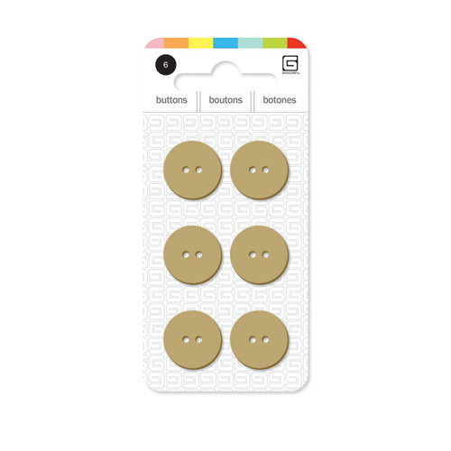 BasicGrey - Notions Collection - Yummy Buttons - Small Resin Buttons - Biscotti