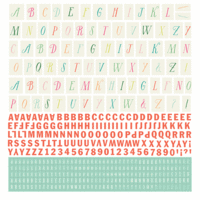 BasicGrey - Fresh Cut Collection - 12 x 12 Cardstock Stickers - Alphabet