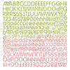 BasicGrey - Green at Heart Collection - 12 x 12 Alphabet Stickers