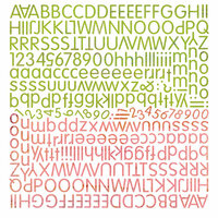 BasicGrey - Green at Heart Collection - 12 x 12 Alphabet Stickers